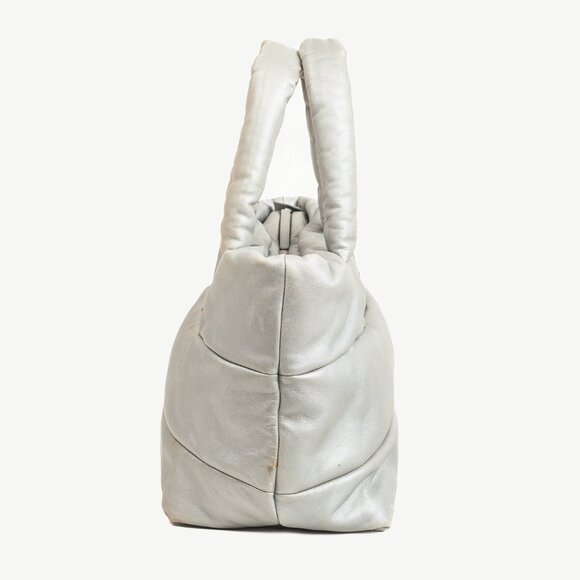 Chanel Silver & Navy Reversible Coco Cocoon Puffer Leather Large Tote Bag - Picture 3 of 12